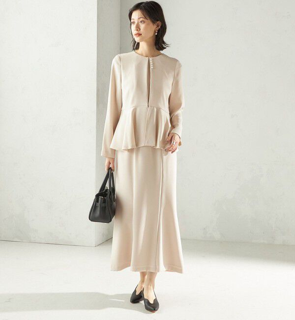 SHIPS for women「Kaene:フレア ジャケット ワンピース（セレモニー対応可）」|ワンピース|