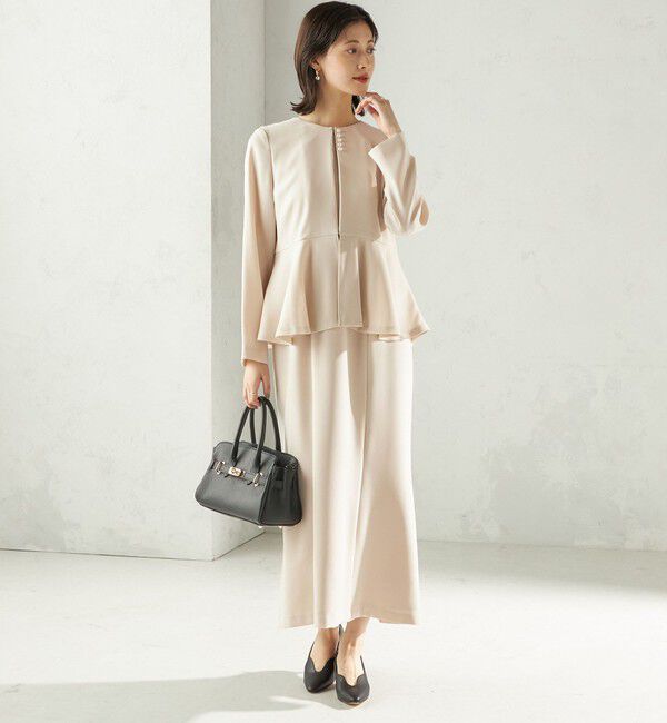 SHIPS for women「Kaene:フレア ジャケット ワンピース（セレモニー対応可）」|ワンピース|