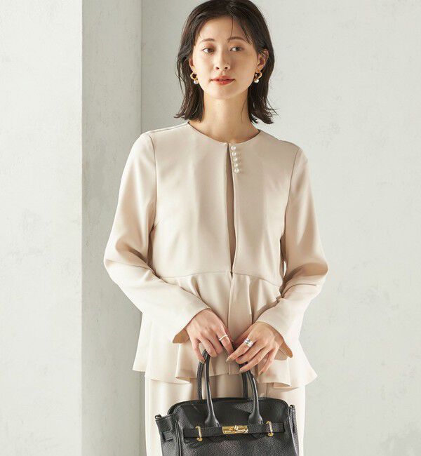 SHIPS for women「Kaene:フレア ジャケット ワンピース（セレモニー対応可）」|ワンピース|