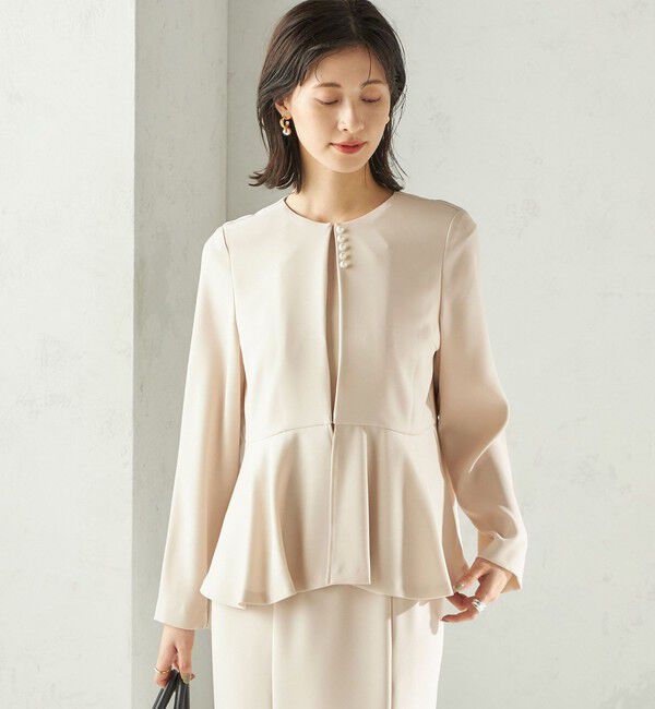 SHIPS for women「Kaene:フレア ジャケット ワンピース（セレモニー対応可）」|ワンピース|