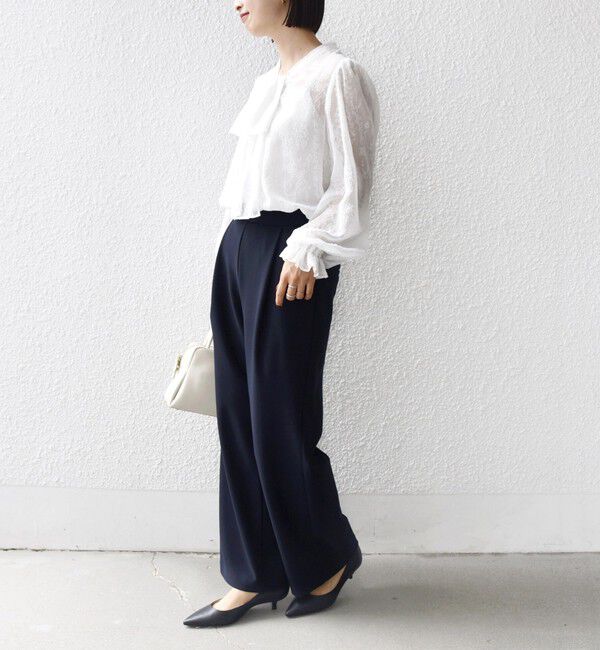 SHIPS for women「【SHIPS別注】troisiemeCHACO: 〈手洗い可能〉2WAY シアー タイ ブラウス（セレモニー対応可）」|シャツ・ブラウス|