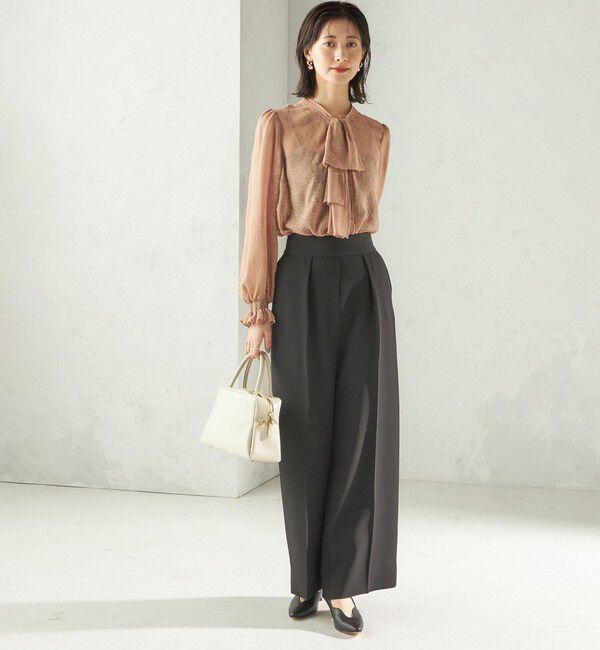 SHIPS for women「【SHIPS別注】troisiemeCHACO: 〈手洗い可能〉2WAY シアー タイ ブラウス（セレモニー対応可）」|シャツ・ブラウス|