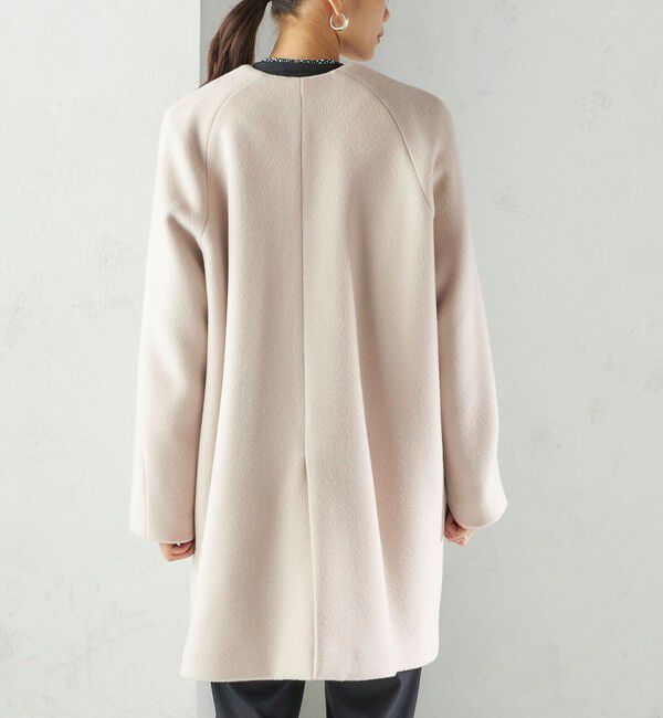 SHIPS for women「Pure SUPER100 ノーカラー コート」|ノーカラーコート|