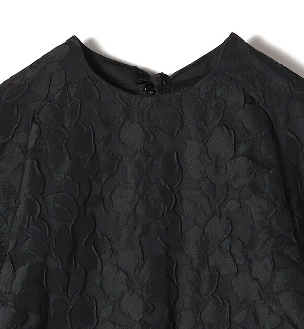 SHIPS for women「〈手洗い可能〉膨れ ジャカード バックタイ フレア ワンピース」|ワンピース|