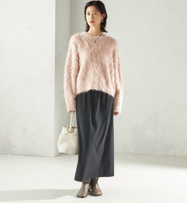 SHIPS for women「〈手洗い可能〉シャギー ファー クルーネック プルオーバー」|ニット・セーター|