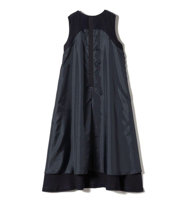 SHIPS for women「little black: リュクス エア ノースリーブ フレア ロング ワンピース（セレモニー対応可）」|ワンピース|