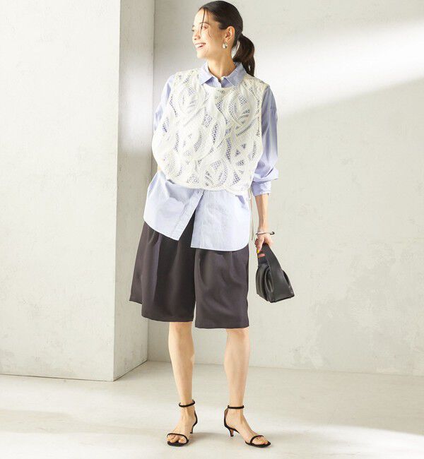 SHIPS for women「〈洗濯機可能〉ドロスト タック ハーフ パンツ」|その他|