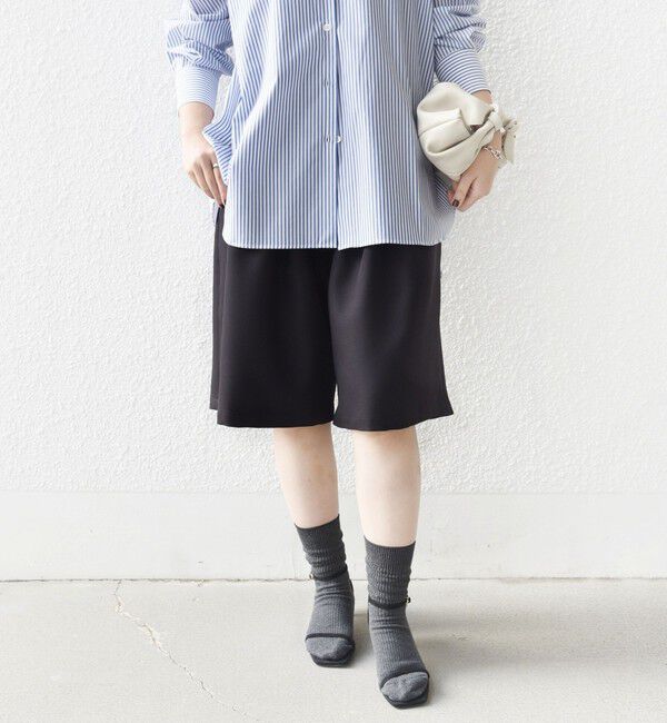 SHIPS for women「〈洗濯機可能〉ドロスト タック ハーフ パンツ」|その他|