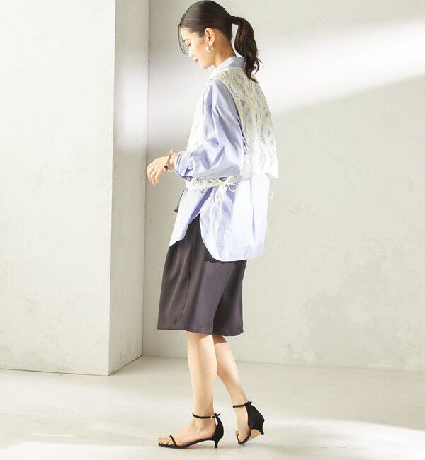 SHIPS for women「〈洗濯機可能〉ドロスト タック ハーフ パンツ」|その他|