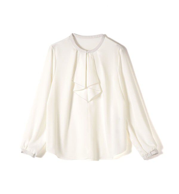 SHIPS for women「〈手洗い可能〉フロント タイ メロー 長袖 ブラウス」|シャツ・ブラウス|