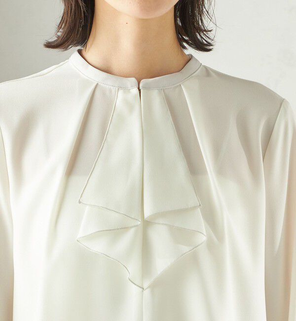 SHIPS for women「〈手洗い可能〉フロント タイ メロー 長袖 ブラウス」|シャツ・ブラウス|