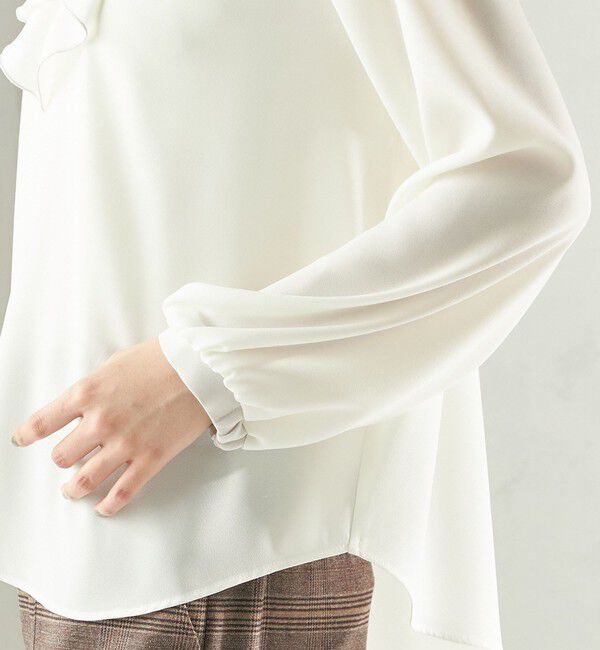 SHIPS for women「〈手洗い可能〉フロント タイ メロー 長袖 ブラウス」|シャツ・ブラウス|