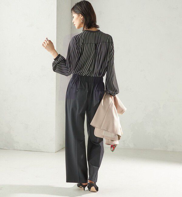 SHIPS for women「〈手洗い可能〉フロント タイ メロー 長袖 ブラウス」|シャツ・ブラウス|