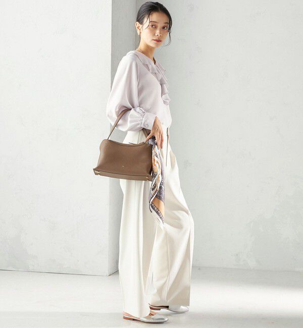 SHIPS for women「《予約》〈手洗い可能〉ジョーゼット フリル カラー ブラウス（セレモニー対応可）」|シャツ・ブラウス|