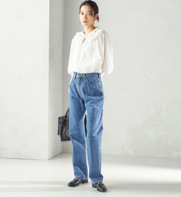 SHIPS for women「《予約》〈撥水加工 / UVカット〉タフタ フリルカラー キャンディースリーブ ブラウス（セレモニー対応可）」|シャツ・ブラウス|