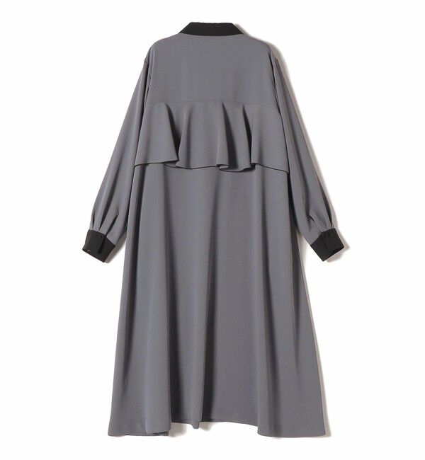 SHIPS for women「〈洗濯機可能〉ライト ダブルクロス バックフリル Aライン ワンピース（セレモニー対応可）」|ワンピース|