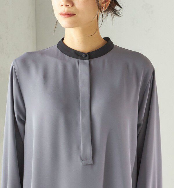 SHIPS for women「〈洗濯機可能〉ライト ダブルクロス バックフリル Aライン ワンピース（セレモニー対応可）」|ワンピース|