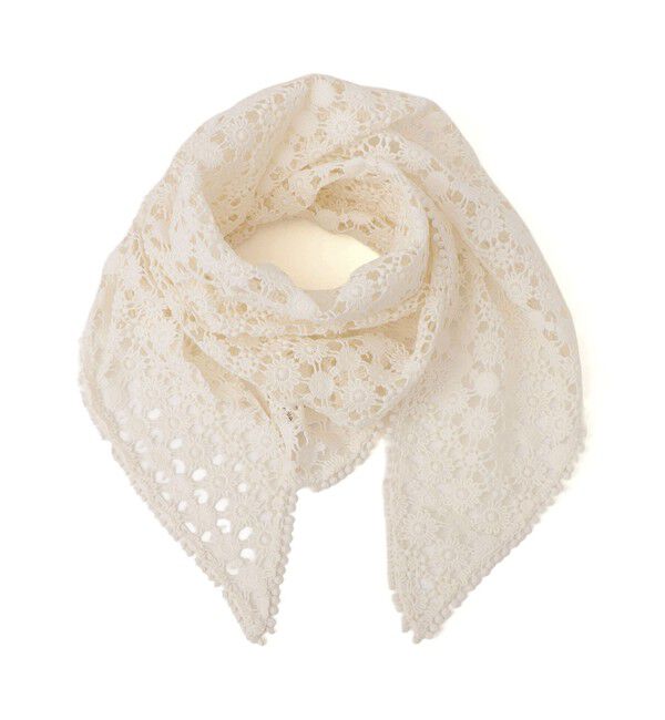 SHIPS for women「【SHIPS別注】BINDU: レース トライアングル スカーフ」|バンダナ・スカーフ|