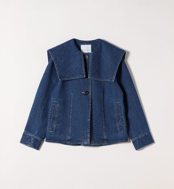 quaranciel「quaranciel:〈洗濯機可能〉セーラーカラー デニム ブルゾン」|デニムジャケット|