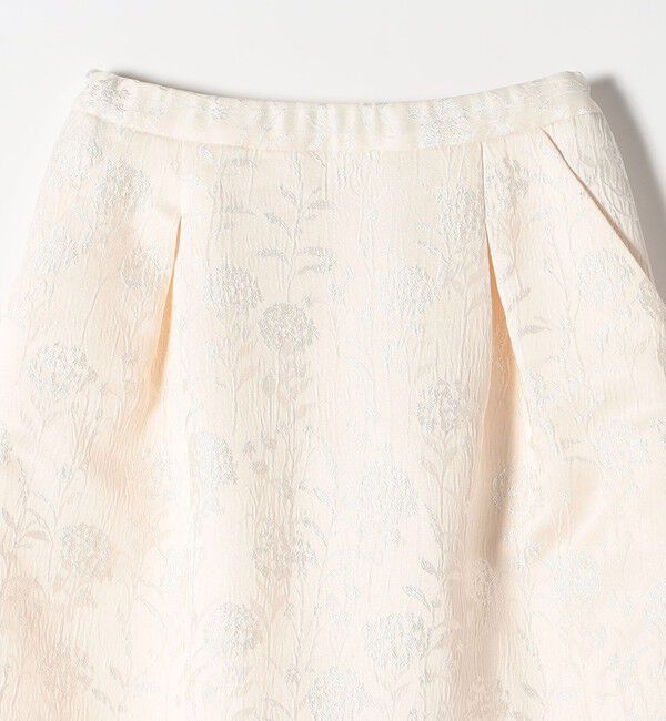 SHIPS any「SHIPS any:〈手洗い可能〉フラワー ジャカード Iライン タック スカート」|スカート|