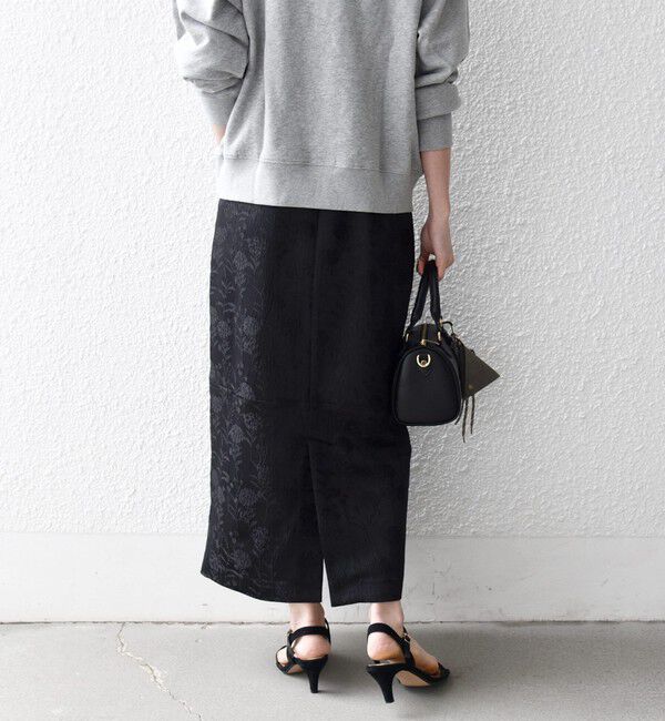 SHIPS any「SHIPS any:〈手洗い可能〉フラワー ジャカード Iライン タック スカート」|スカート|