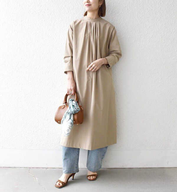 SHIPS any「SHIPS any:〈洗濯機可能〉タイプライター ボウタイ リボン シャツ ワンピース」|ワンピース|