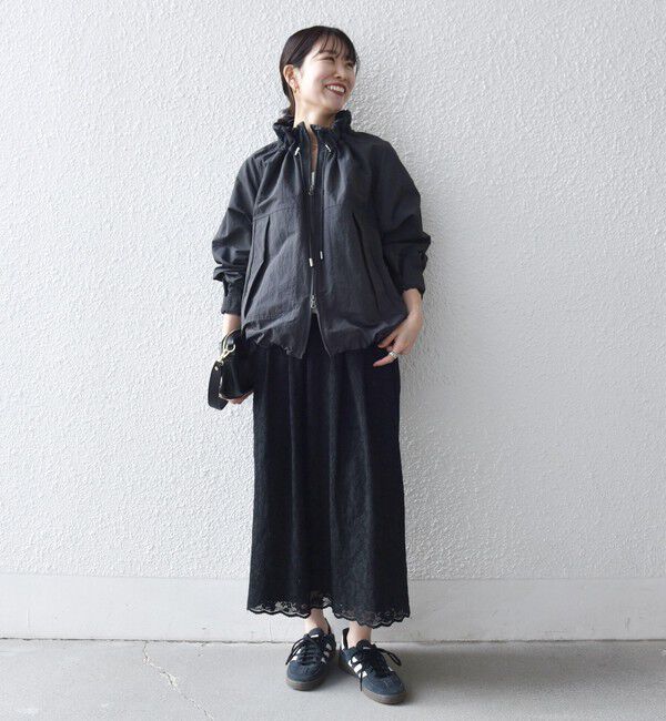 SHIPS any「《予約》SHIPS any:〈洗濯機可能〉ナイロン タスラン ギャザー スタンドカラー ブルゾン」|ブルゾン・スタジャン|