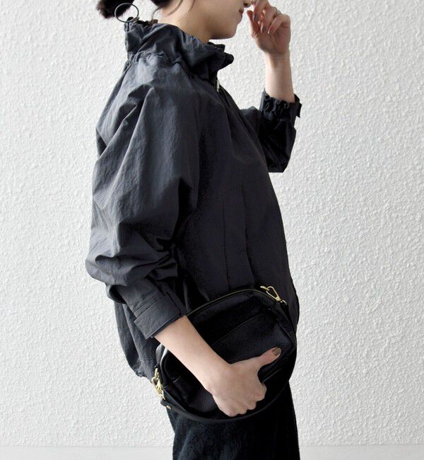 SHIPS any「《予約》SHIPS any:〈洗濯機可能〉ナイロン タスラン ギャザー スタンドカラー ブルゾン」|ブルゾン・スタジャン|