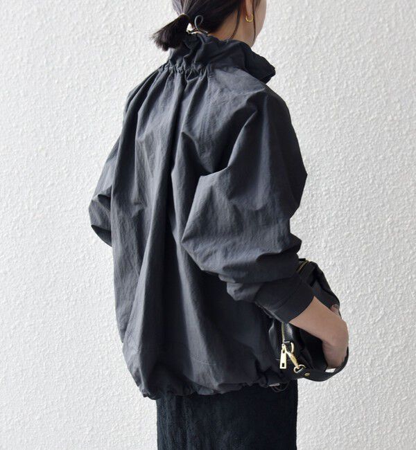 SHIPS any「《予約》SHIPS any:〈洗濯機可能〉ナイロン タスラン ギャザー スタンドカラー ブルゾン」|ブルゾン・スタジャン|