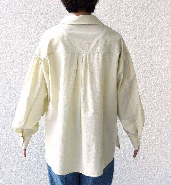 SHIPS for women「《予約》〈手洗い可能〉無地 / ストライプ サイド スリット スキッパー コットン シャツ」|シャツ・ブラウス|