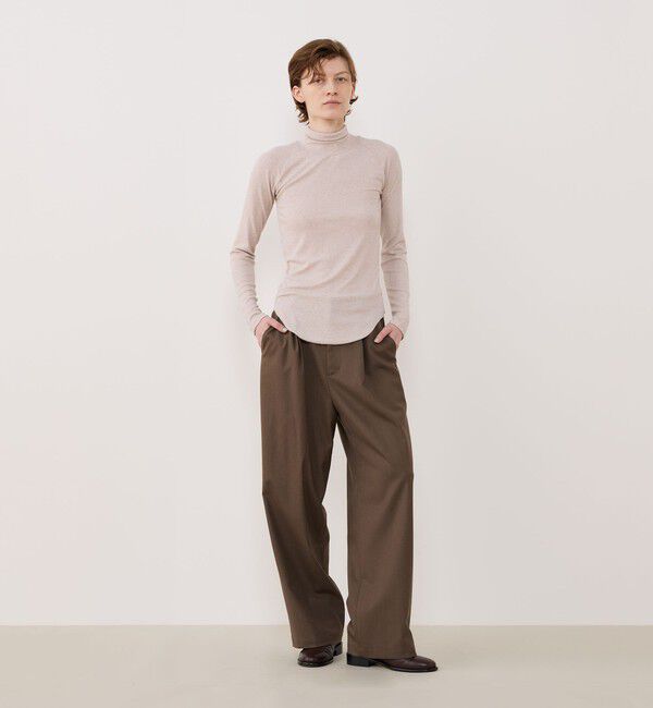 GALERIE VIE「レーヨンカシミヤジャージー ハイネックプルオーバー」|Tシャツ・カットソー|