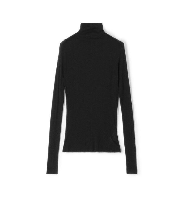 JAMES PERSE「コットンカシミヤブレンドリブ タートルネックプルオーバー WVA3942」|Tシャツ・カットソー|19 ブラック