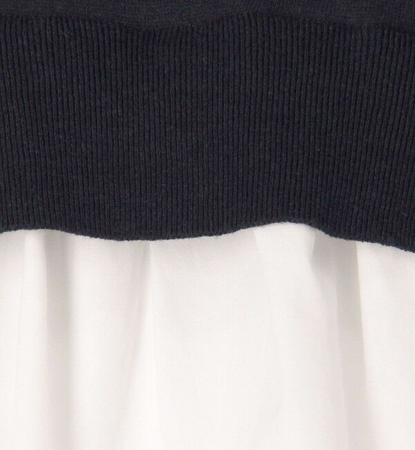 MACPHEE「ファブリックコンビ クルーネックプルオーバー」|ニット・セーター|