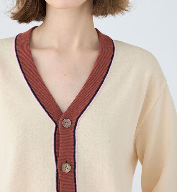 MACPHEE「ドライコットン Vネックカーディガン」|カーディガン|