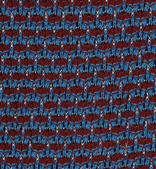 MACPHEE「コットンナイロンラメボーダー ポロプルオーバー」|ニット・セーター|