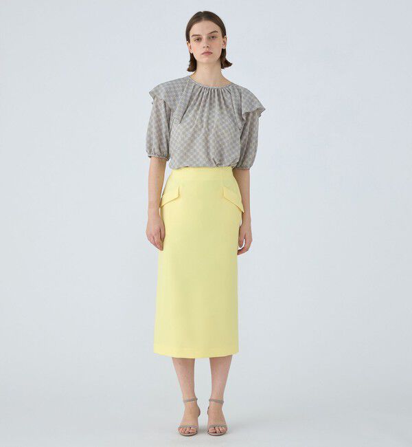 Ballsey「ブライトストレッチ タイトスカート」|タイト|