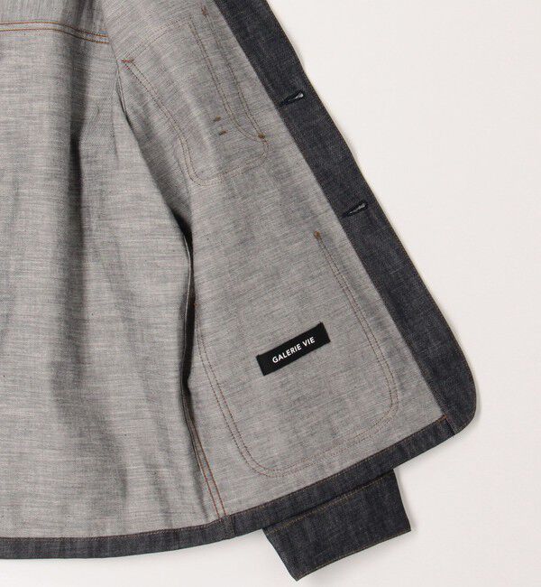 GALERIE VIE「ステイブルーデニム 4ポケット カバーオールジャケット」|デニムジャケット|