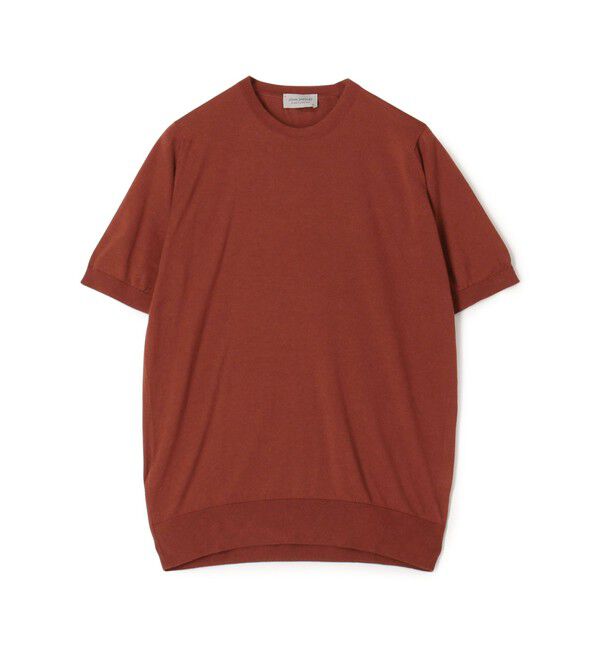 TOMORROWLAND BUYING WEAR「JOHN SMEDLEY KEMPTON コットン クルーネックニット」|ニット・セーター|37 ダークレッド