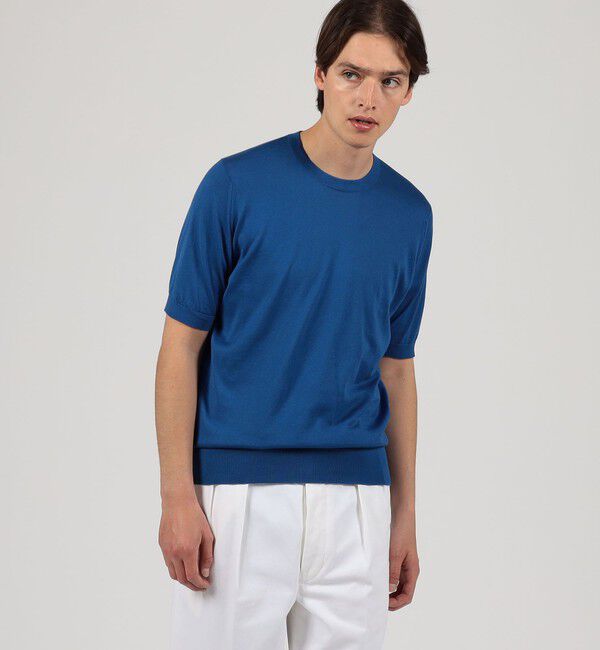 TOMORROWLAND BUYING WEAR「JOHN SMEDLEY KEMPTON コットン クルーネックニット」|ニット・セーター|