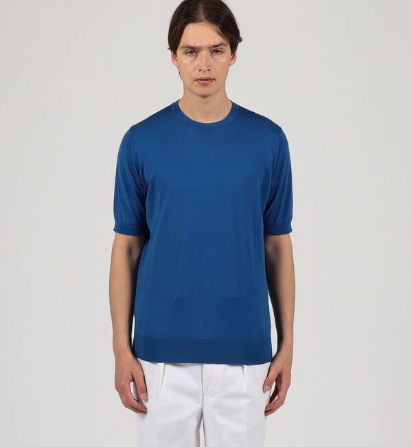 TOMORROWLAND BUYING WEAR「JOHN SMEDLEY KEMPTON コットン クルーネックニット」|ニット・セーター|