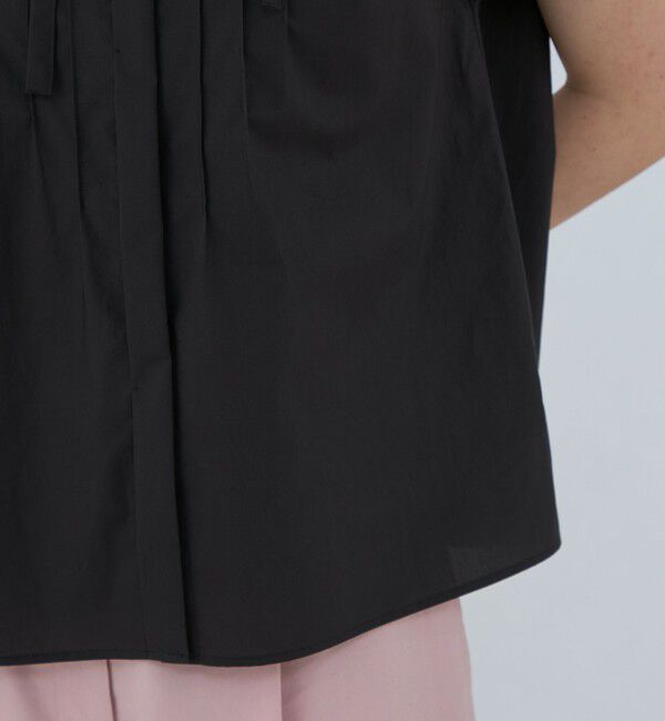 Ballsey「プロセスドコットン ピンタックフレンチスリーブブラウス」|シャツ・ブラウス|