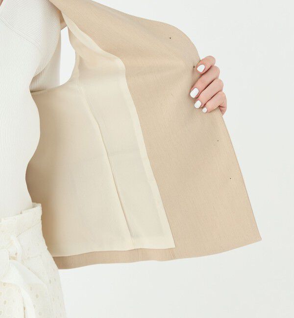 Ballsey「トリアセテートリネンストレッチ キャップスリーブジレ」|ベスト・ジレ|