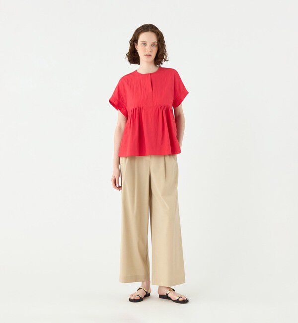 Ballsey「ボーダーサッカー サックブラウス」|シャツ・ブラウス|