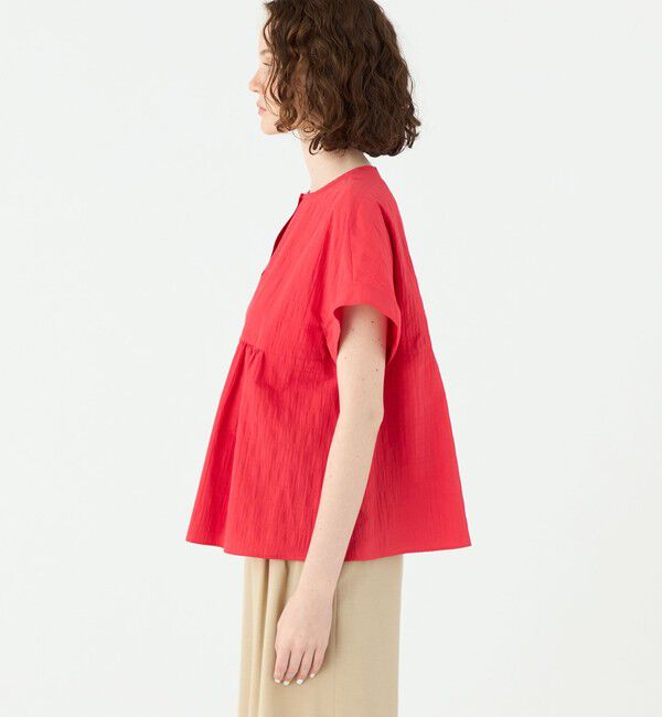 Ballsey「ボーダーサッカー サックブラウス」|シャツ・ブラウス|