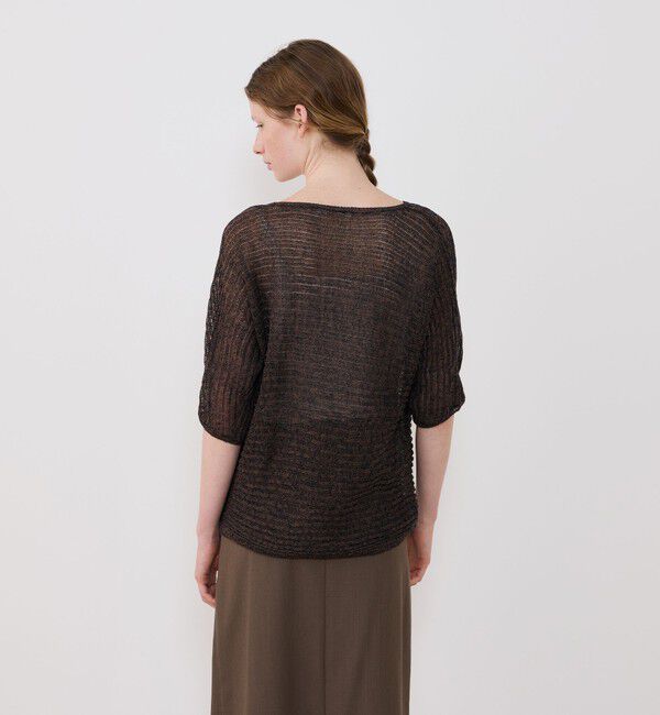 GALERIE VIE「コットンリネンムリネ ハーフスリーブプルオーバー」|ニット・セーター|