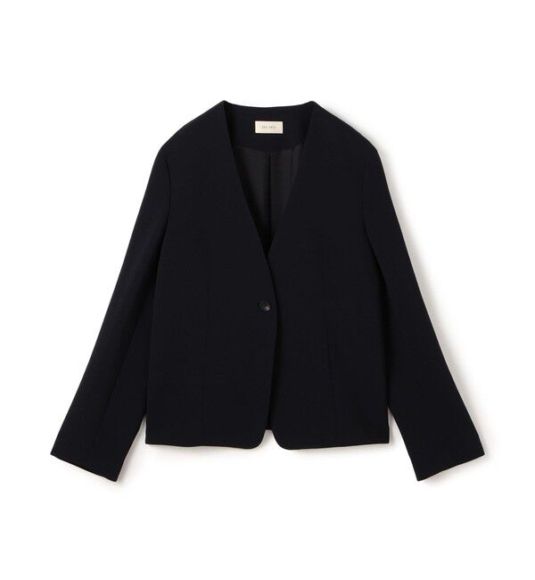 DES PRES「ライトダブルクロス ノーカラージャケット」|ノーカラージャケット|69 ネイビー