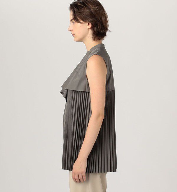 Ballsey「スパンブロード フロントドレープブラウス」|シャツ・ブラウス|