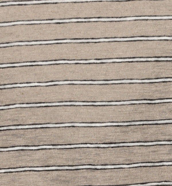 BACCA「リネンボーダー ネックドレープTシャツ」|Tシャツ・カットソー|