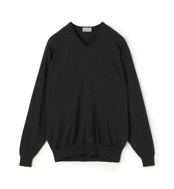 TOMORROWLAND BUYING WEAR「JOHN SMEDLEY  PACKHAM メリノウール Vネックプルオーバーニット」|ニット・セーター|19 BLACK