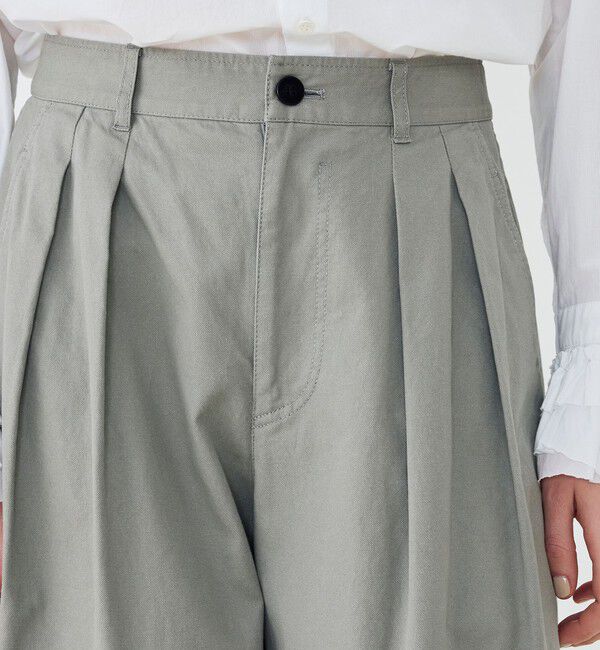 GALERIE VIE「ノンマーセライズドコットン タックワイドパンツ」|その他|